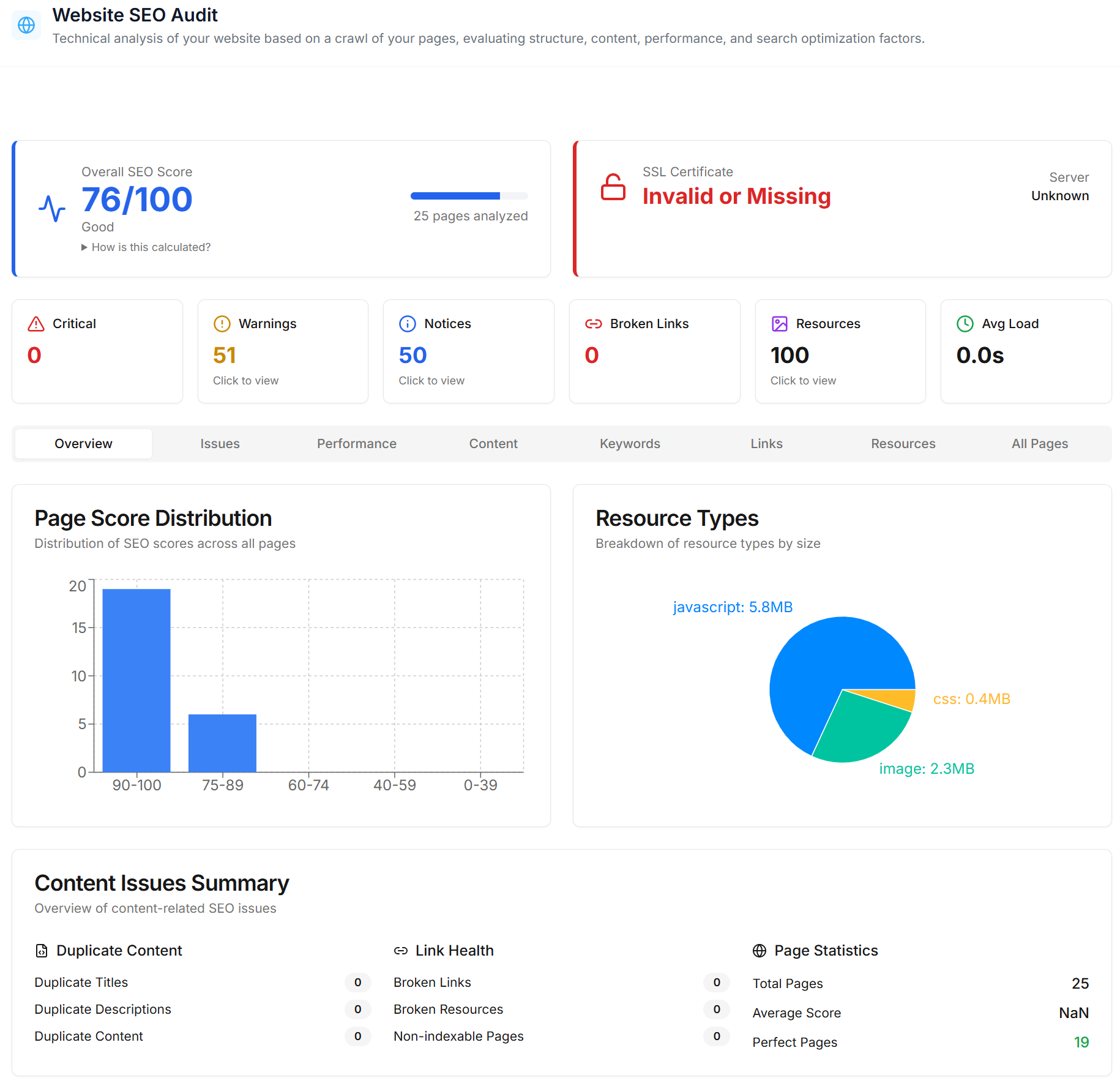 SEO Audit Report Demo
